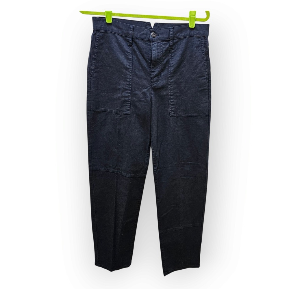 J. Crew Utility Pants Linen Blend Pockets‎ Dark Blue Women's 29T